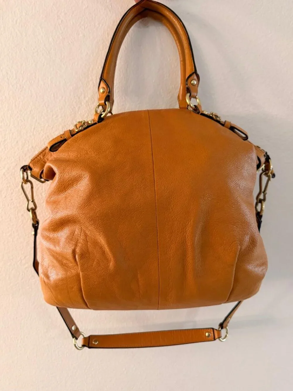 Vintage Coach Madison Leather Lindsey Satchel Saffron Orange 18641 Excellent